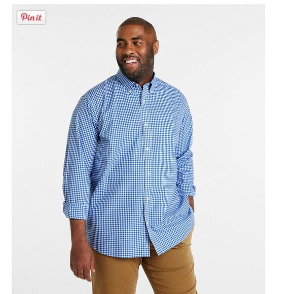 NWOT LL Bean Wrinkle Free Button Down Slightly Fitted Dress Shirt Mens 16/35 - Picture 6 of 7